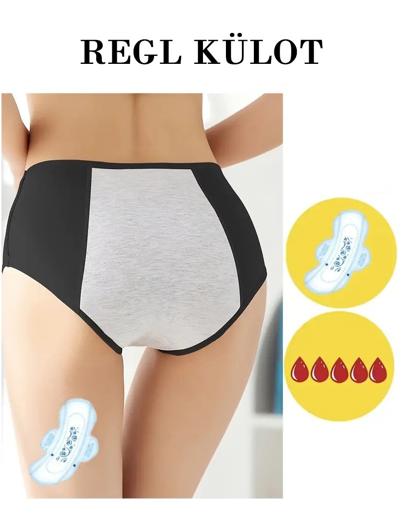 Sauna Suit Süper Emici Ultra Hijyenik Regl Külodu , Gece Gündüz Gün Boyu Etkili Sızdırmaz Adet Külodu görsel 6