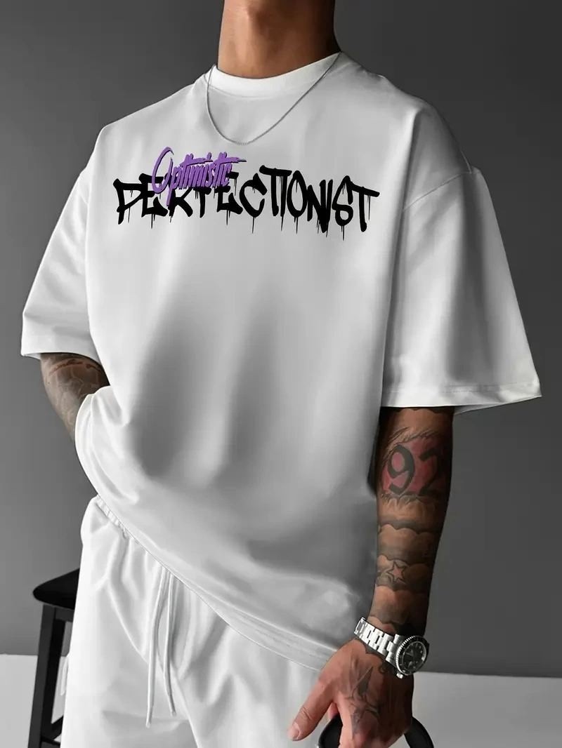 Fantastik Store Erkek Tişört Baskılı Bisiklet Yaka Kısa Kol T-Shirt - Beyaz görsel 2