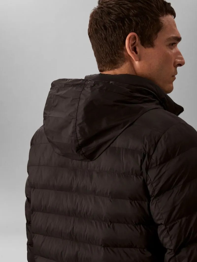 Calvin Klein Calvın Kleın Erkek Marka Logolu Regular Fit Kalıplı Ayarlanabilir Kapüşonlu Siyah Ceket LV04RC511G Ub1 görsel 3