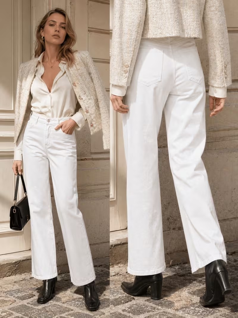 Layal My Beauty Alice Kadın Palazzo Power Likralı Süper Yüksek Bel Salaş Jeans Kot Pantolon Yeni Sezon 3