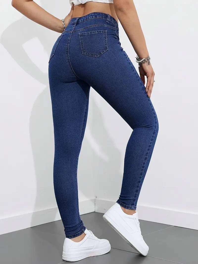 Layal My Beauty Kadın Süper Skinny Fit Esnek Likralı Yüksek Bel Denim Jean Kot Pantolon görsel 3