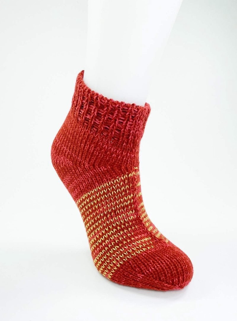 Uravas Store 2 Çift El Örgüsü Kışlık Şık Kadın Yün Patik Set 15 görsel 4