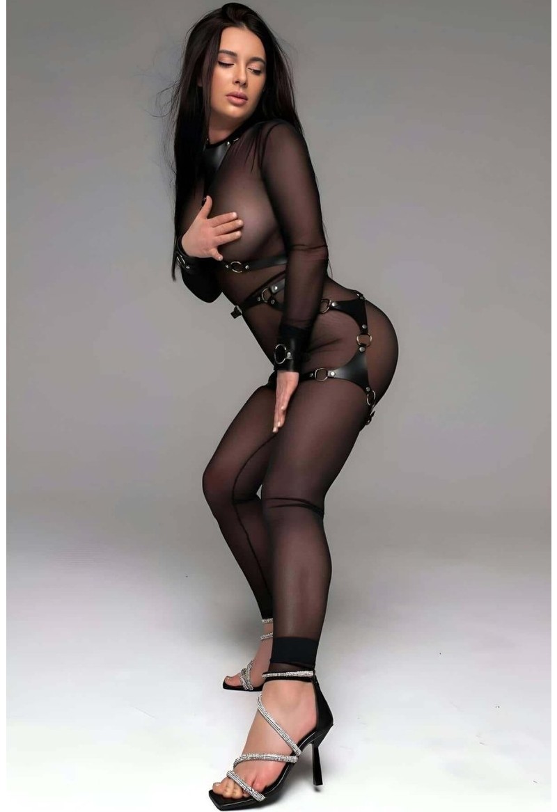Angels Passion Seksi Göğüs ve Popo Saran Bikelikli Jartiyer Takım - BRF1222 Under Moda görsel 7