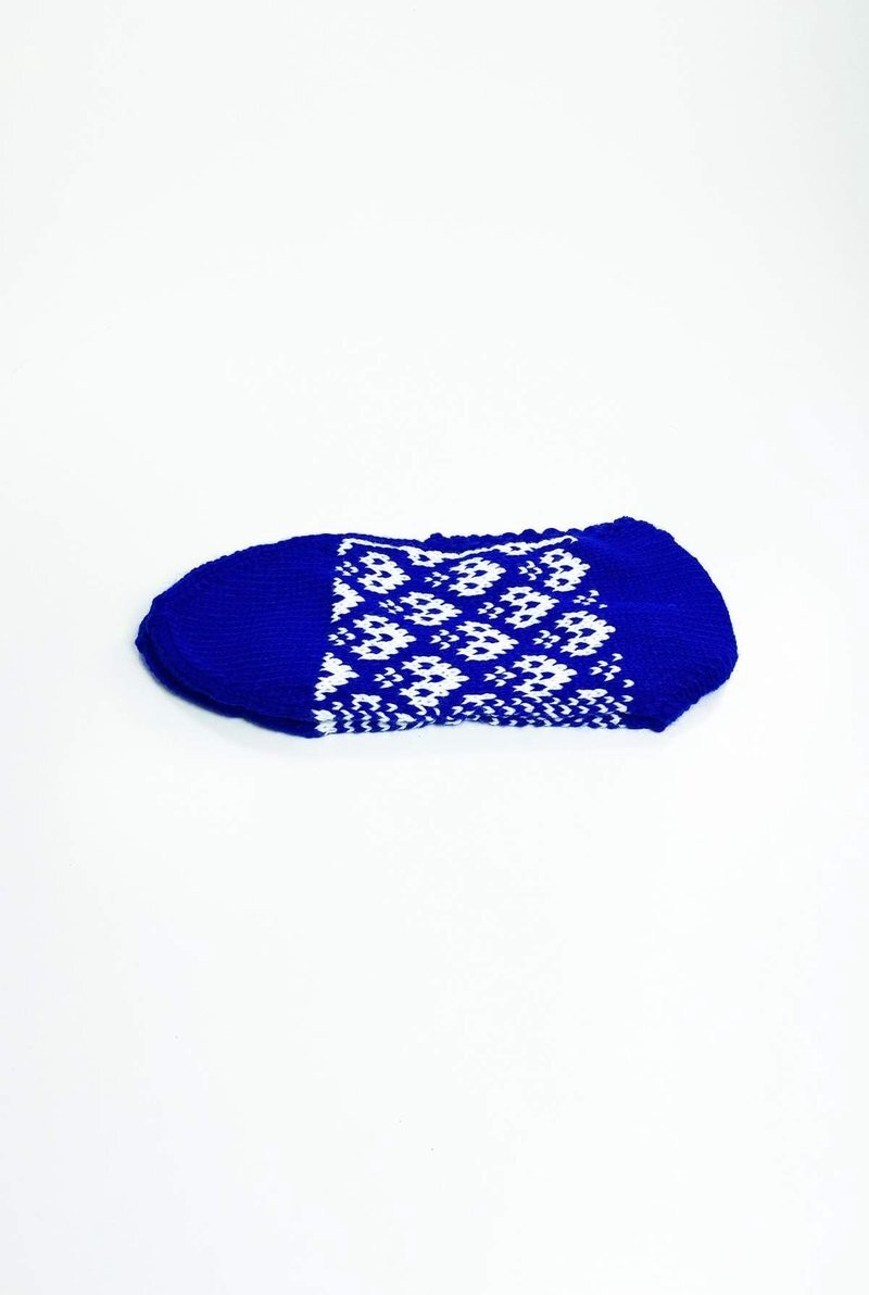 Die Grup 2 Çift El Örgüsü Kışlık Şık Kadın Yün Patik Set 11 görsel 2