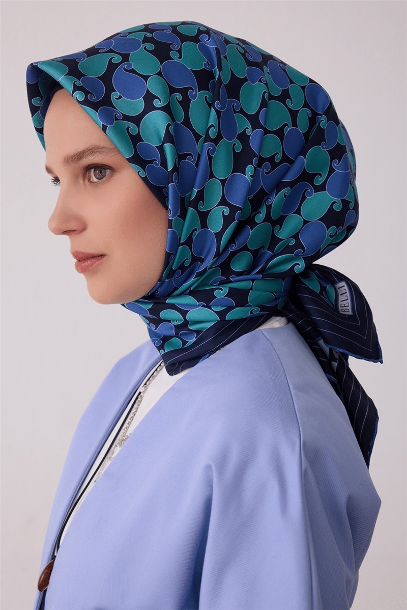 Belli Geometrik Desen Tivil Ipek Eşarp E26KA4422D02-82