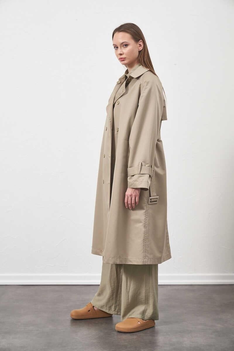Mevra Tokalı Oversize Trenchcoat Çağla görsel 3