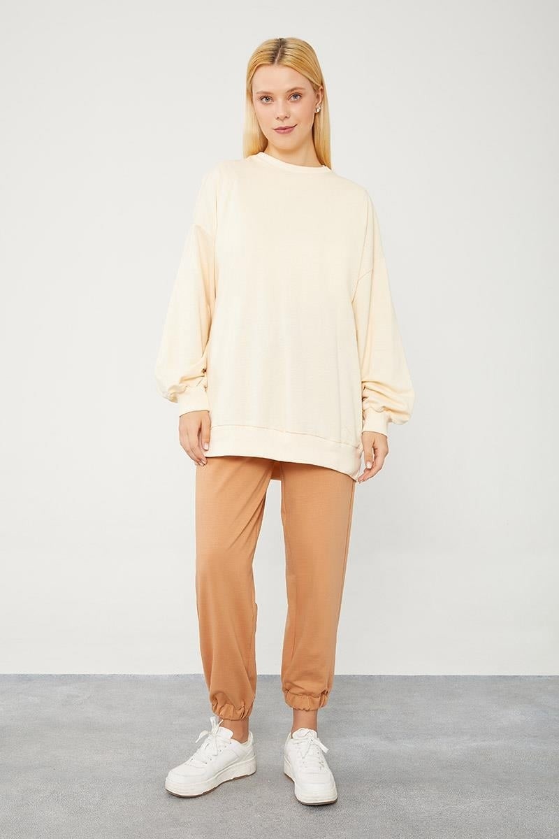 Lêvi D'or Camel Beli Lastikli Jogger Pantolon