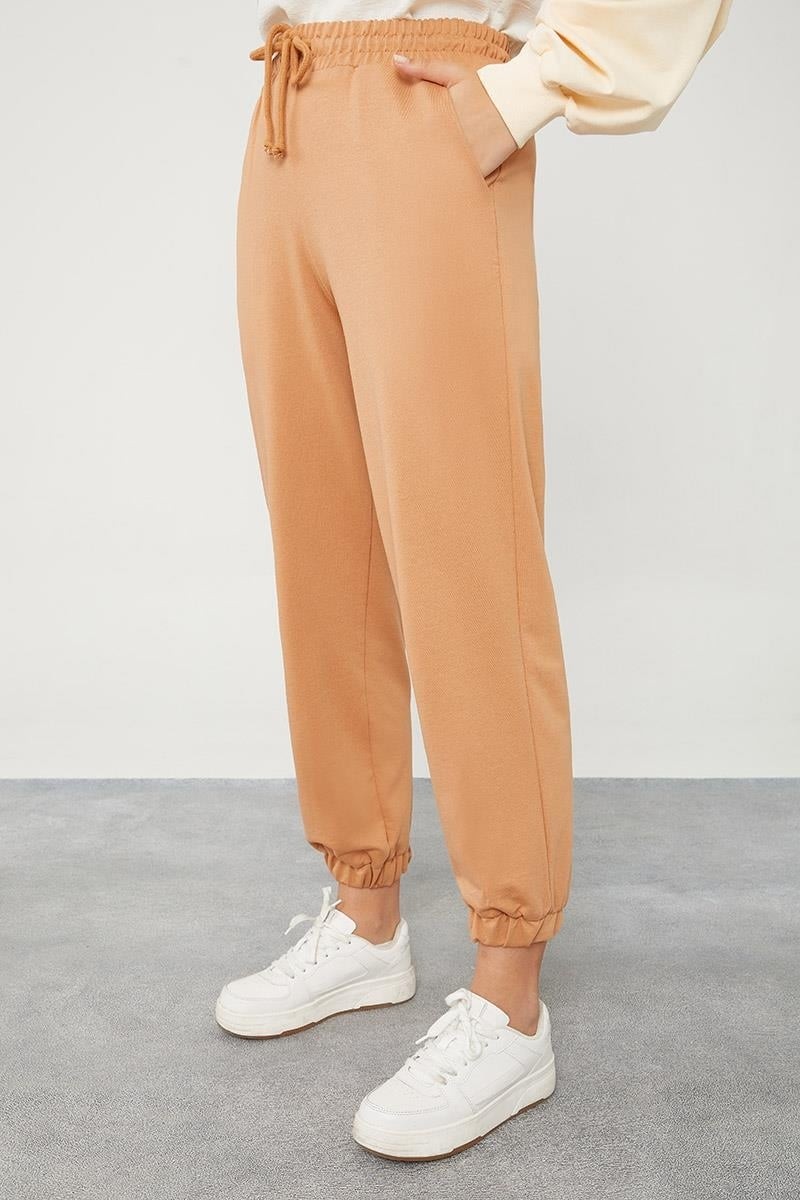 Lêvi D'or Camel Beli Lastikli Jogger Pantolon görsel 4