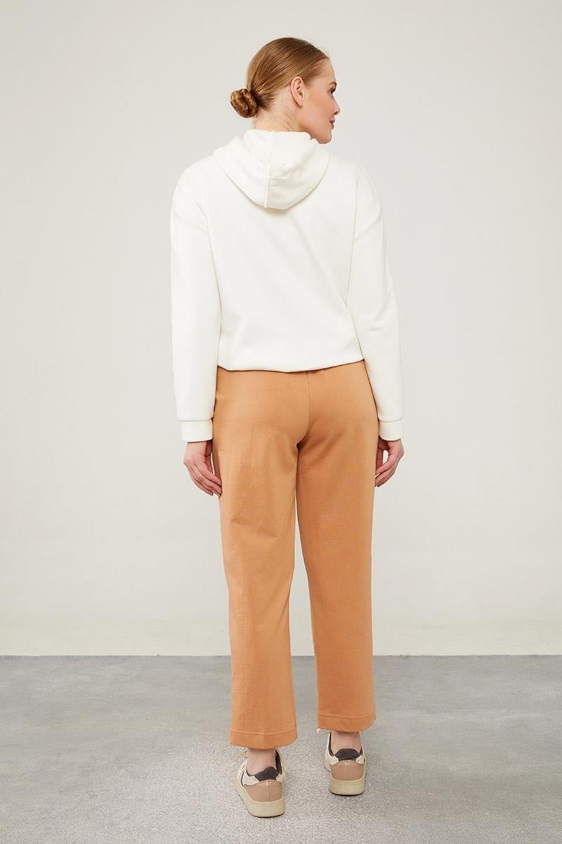 Lêvi D'or Camel Beli Lastikli Bağıcıklı Pantolon görsel 5