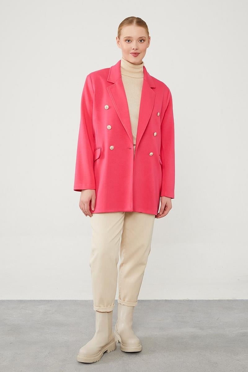 Lêvi D'or Fuşya Spor Blazer Ceket