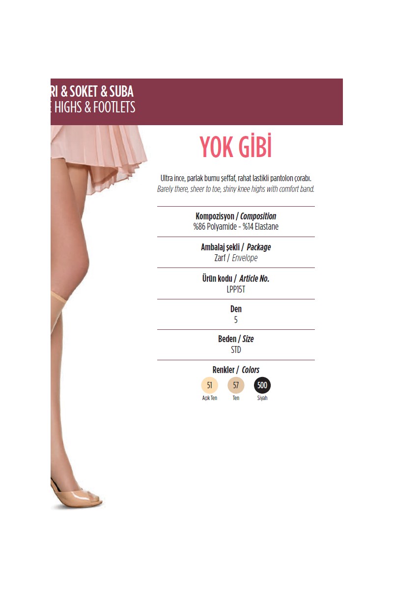 Penti Yok Gibi 5 Den Ten Rengi Pantolon Çorabı görsel 4