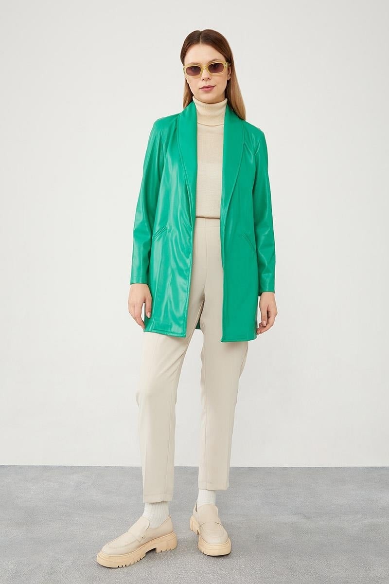 Lêvi D'or Benetton Blazer Astarsız Suni Deri Ceket