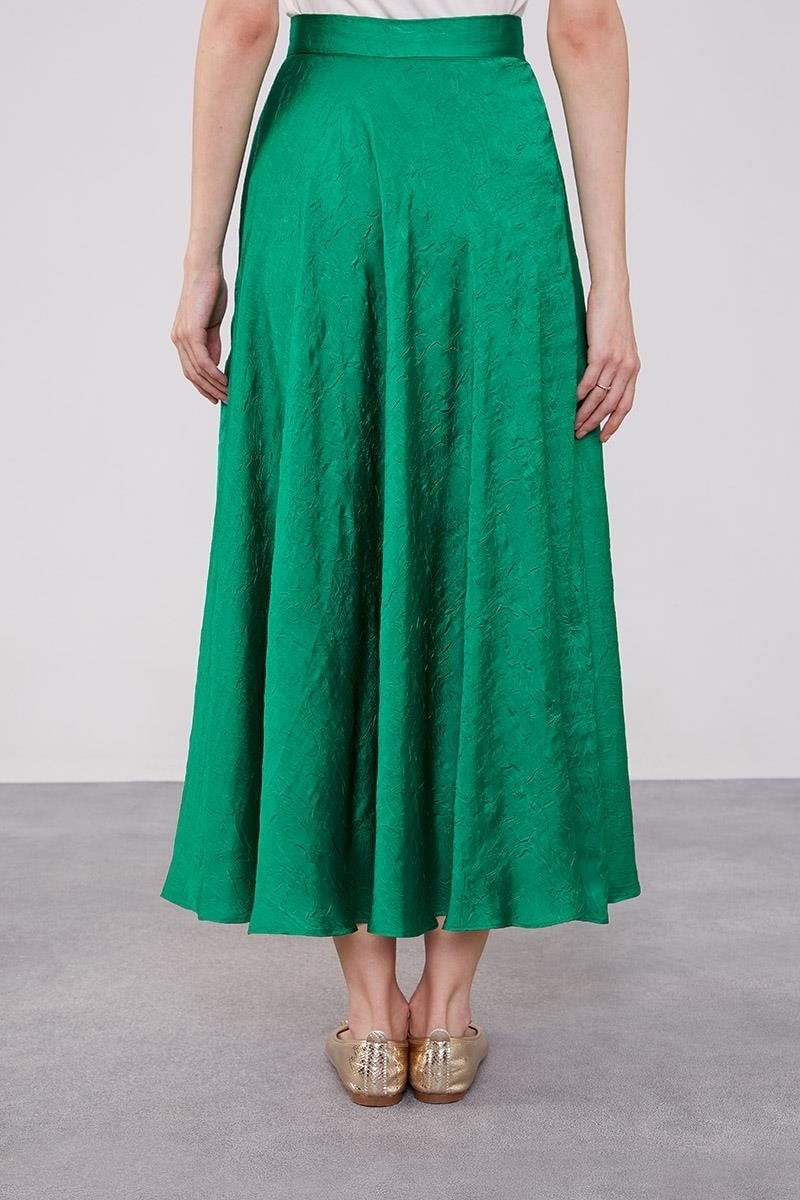 Lêvi D'or Benetton Kraş Saten Etek görsel 4