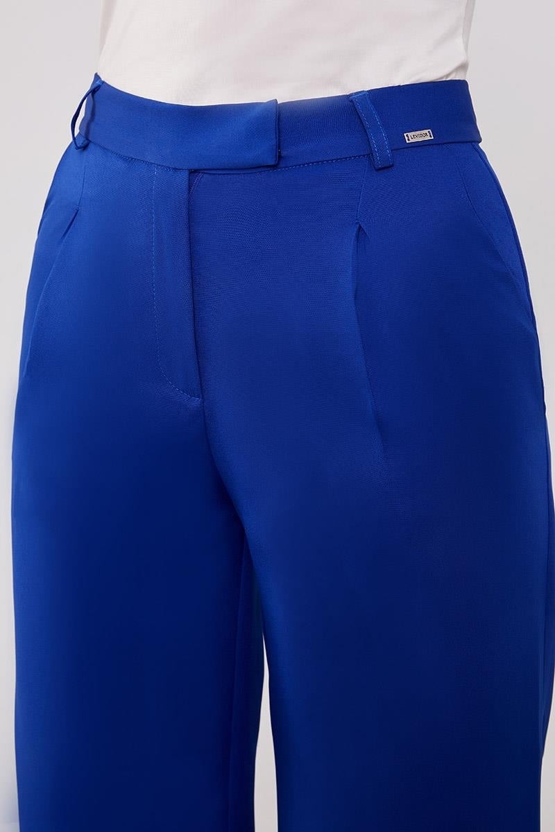 Lêvi D'or Saks Gizli Düğmeli Kumaş Pantolon görsel 4