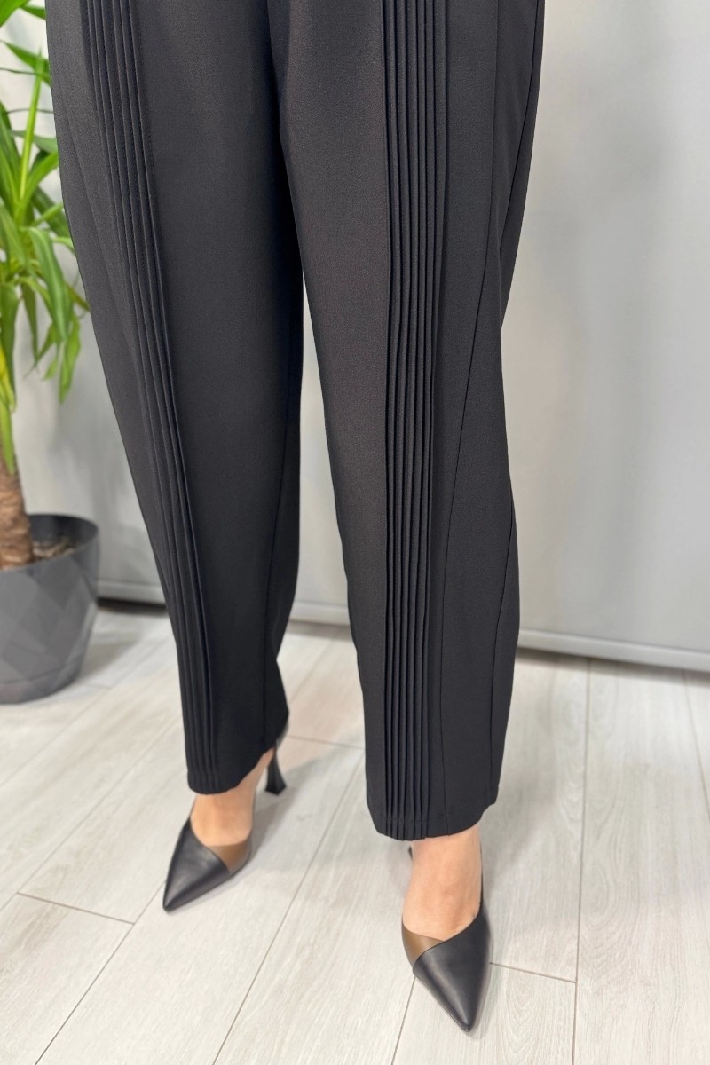 Ghisa Nervürlü Krep Pantolon 8868