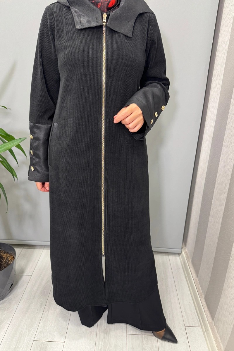 Mascara Önü Fermuarlı Kap Siyah 56MK6135 görsel 4
