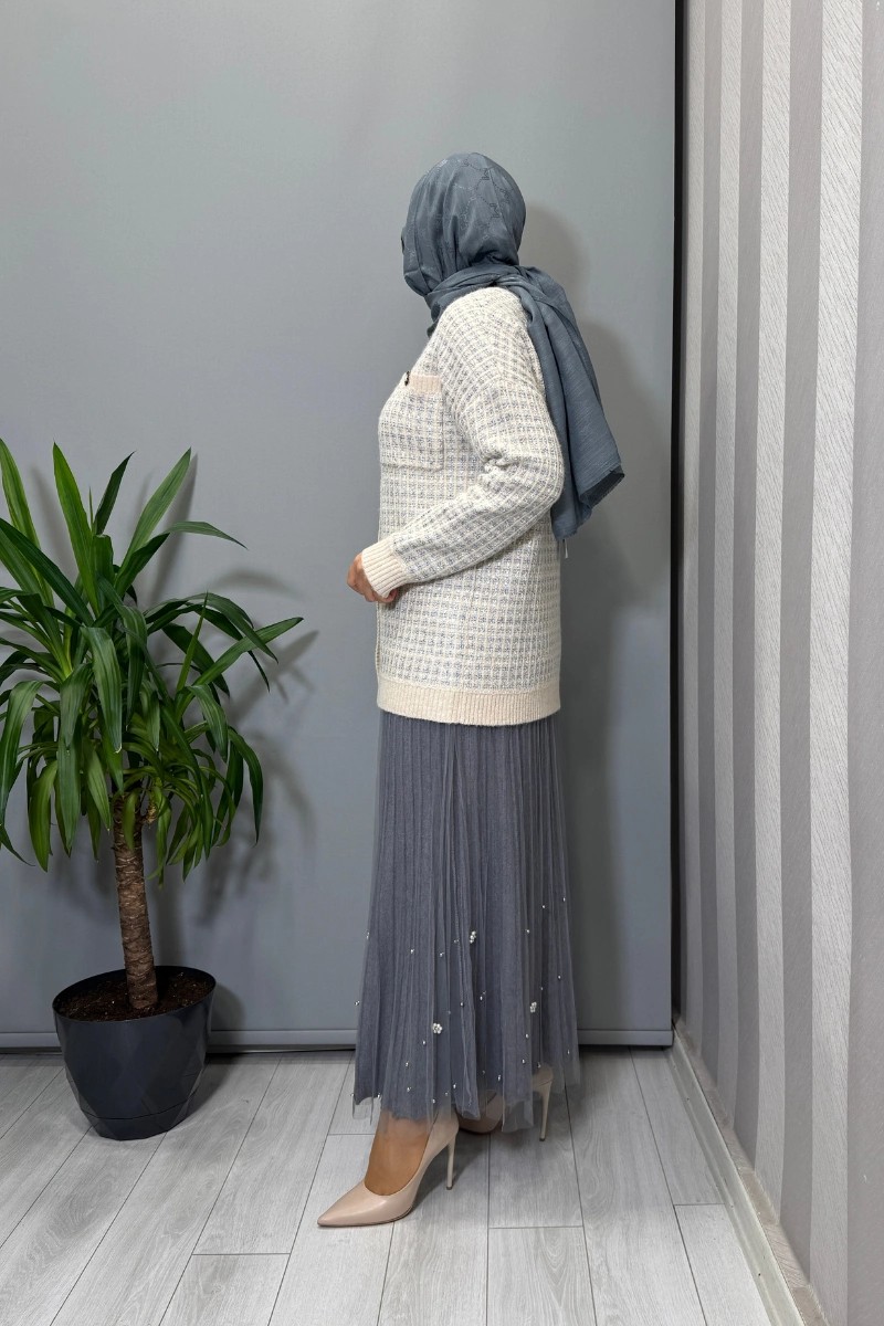 Ghisa Hırka Ekru 26KGSHRK3307 görsel 2