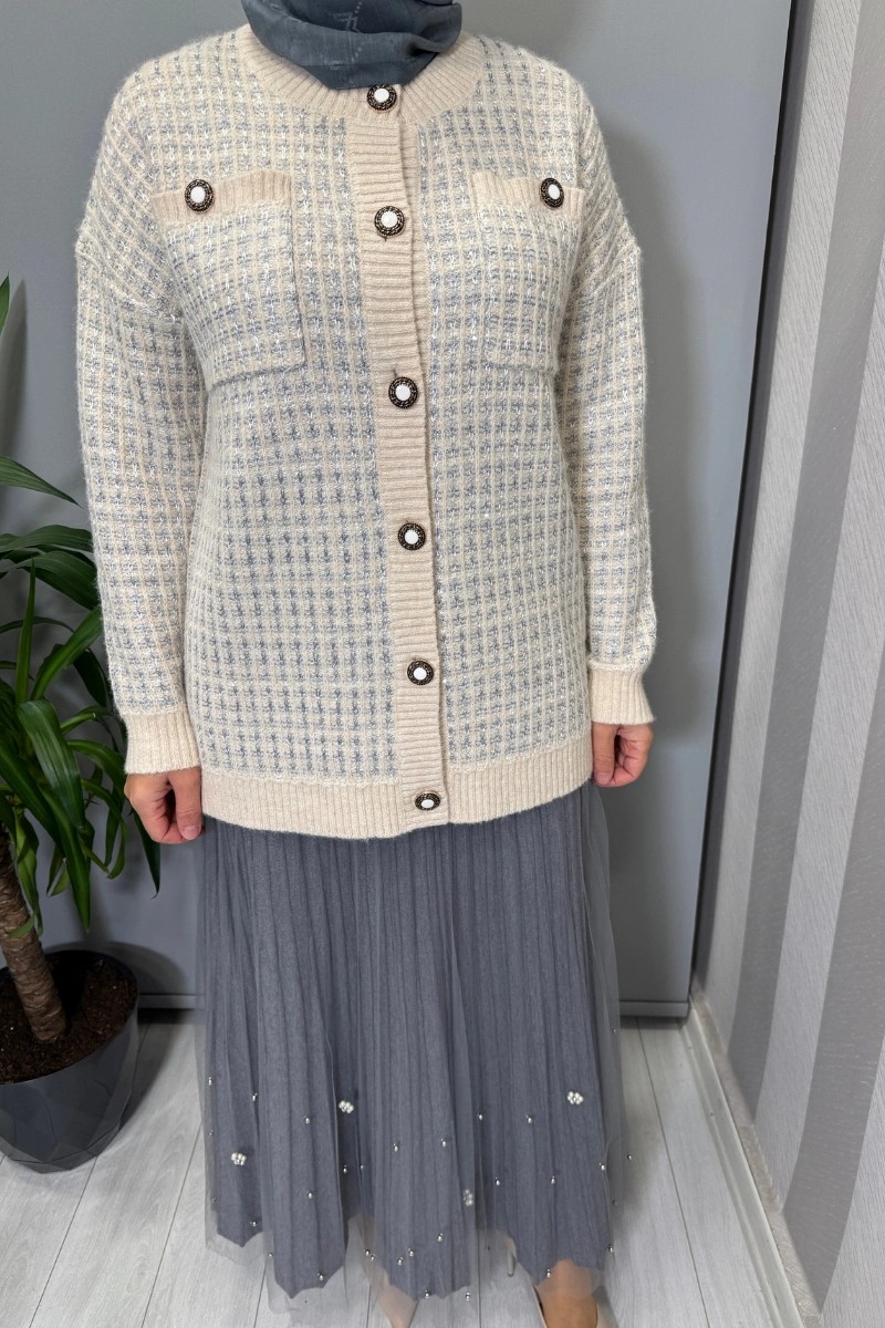 Ghisa Hırka Ekru 26KGSHRK3307 görsel 4