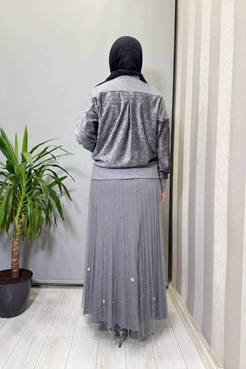 Ghisa Hırka Gri 26KÖRHRK3353 görsel 3