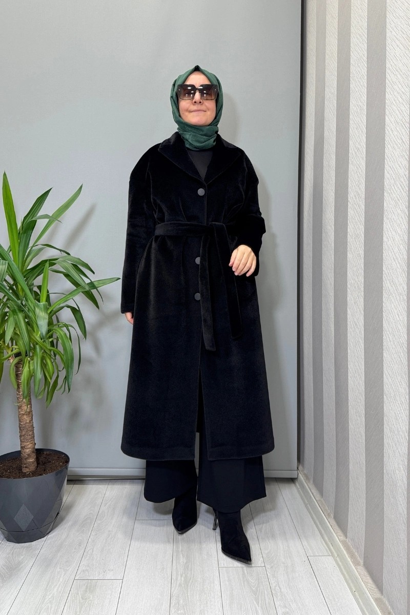 Almarwah Çıtçıtlı Kuşaklı Kaban Siyah 505322