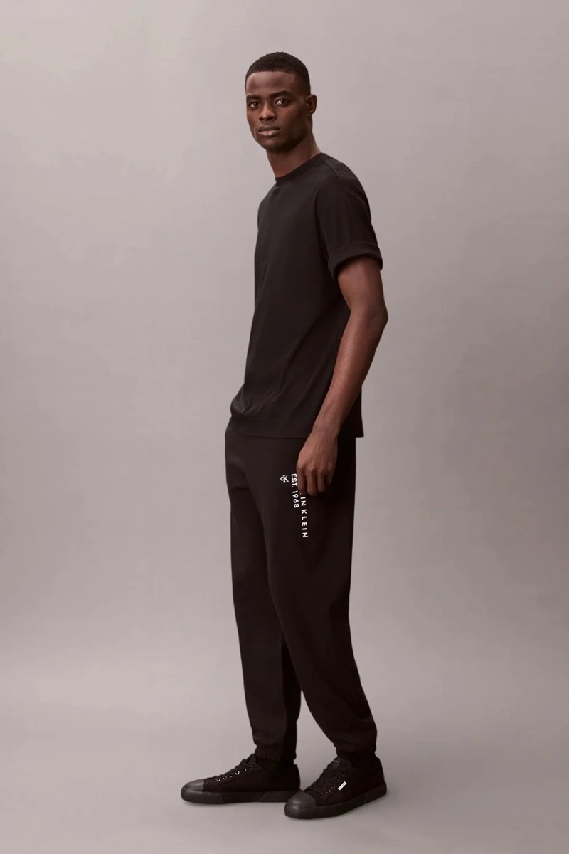 Calvin Klein Havlu Kumaş Calvin 1968 Grafikli Erkek Siyah Eşofman Altı LV14RF248G-UB1 görsel 2
