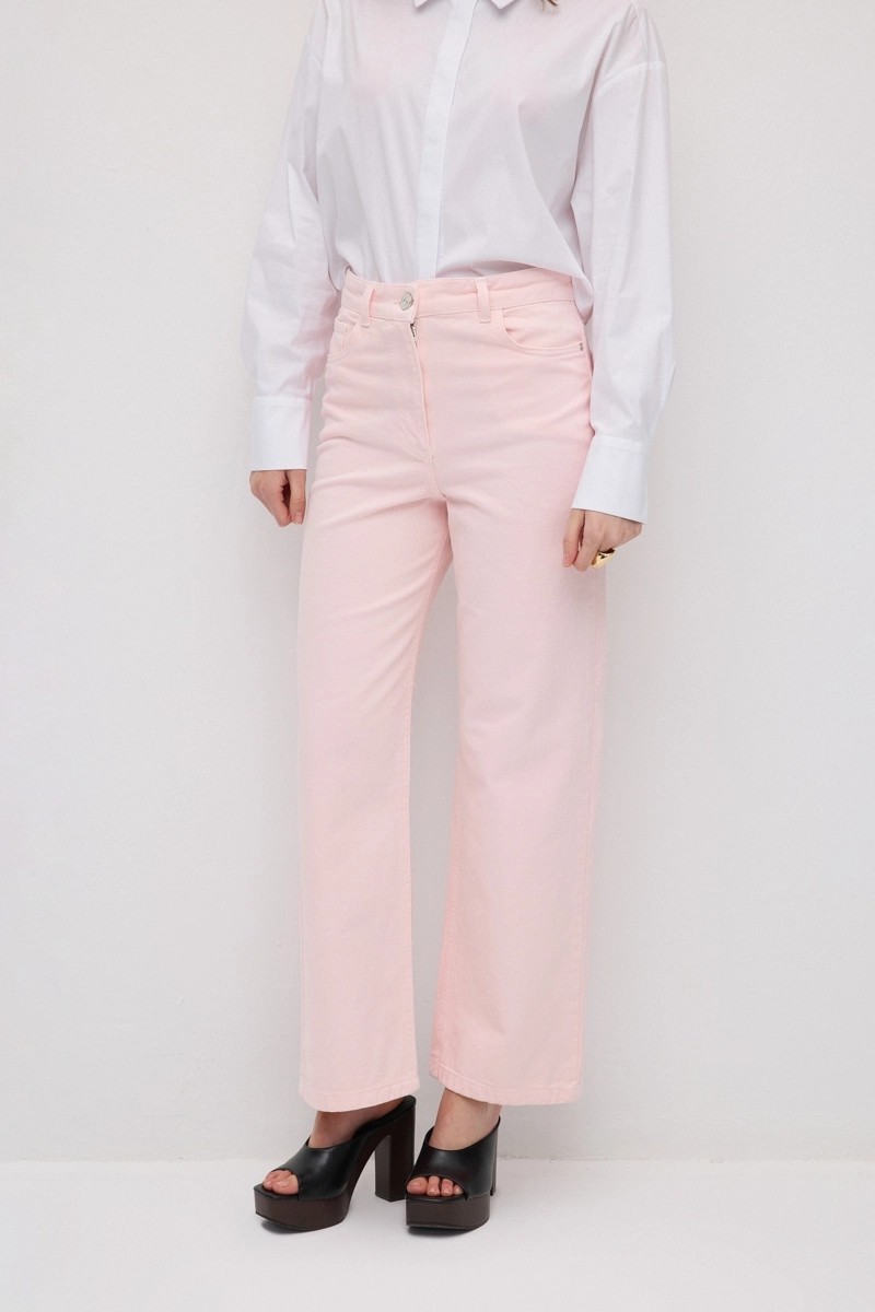 Gusto 5 Cepli Boru Paça Denim Pantolon - Pembe görsel 2