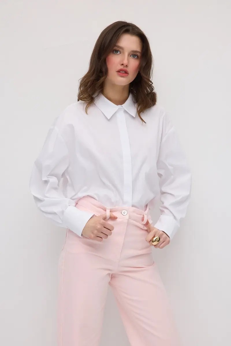 Gusto 5 Cepli Boru Paça Denim Pantolon - Pembe görsel 3
