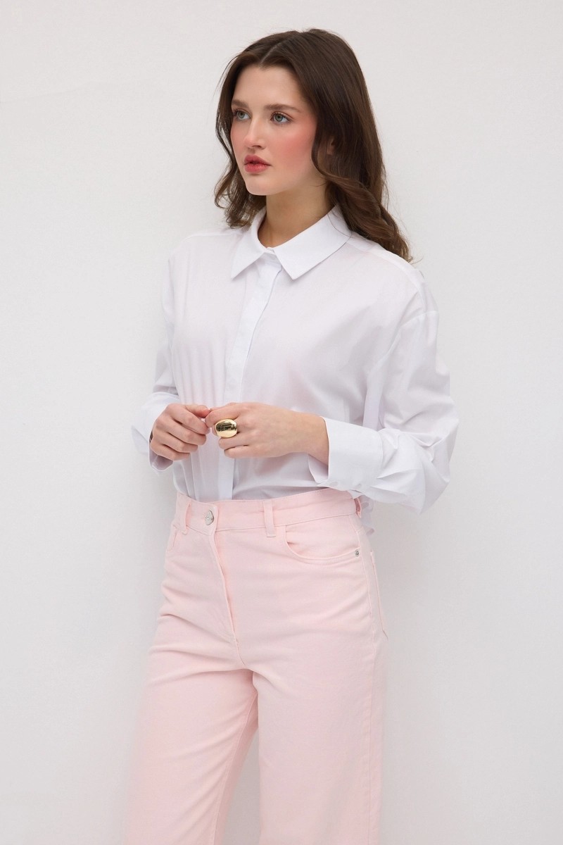 Gusto 5 Cepli Boru Paça Denim Pantolon - Pembe görsel 5