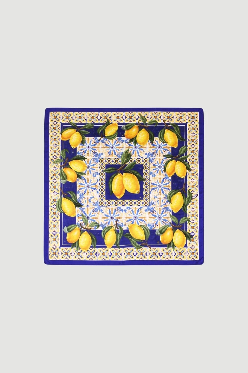 Gusto Limon Desenli Fular - Lacivert görsel 2