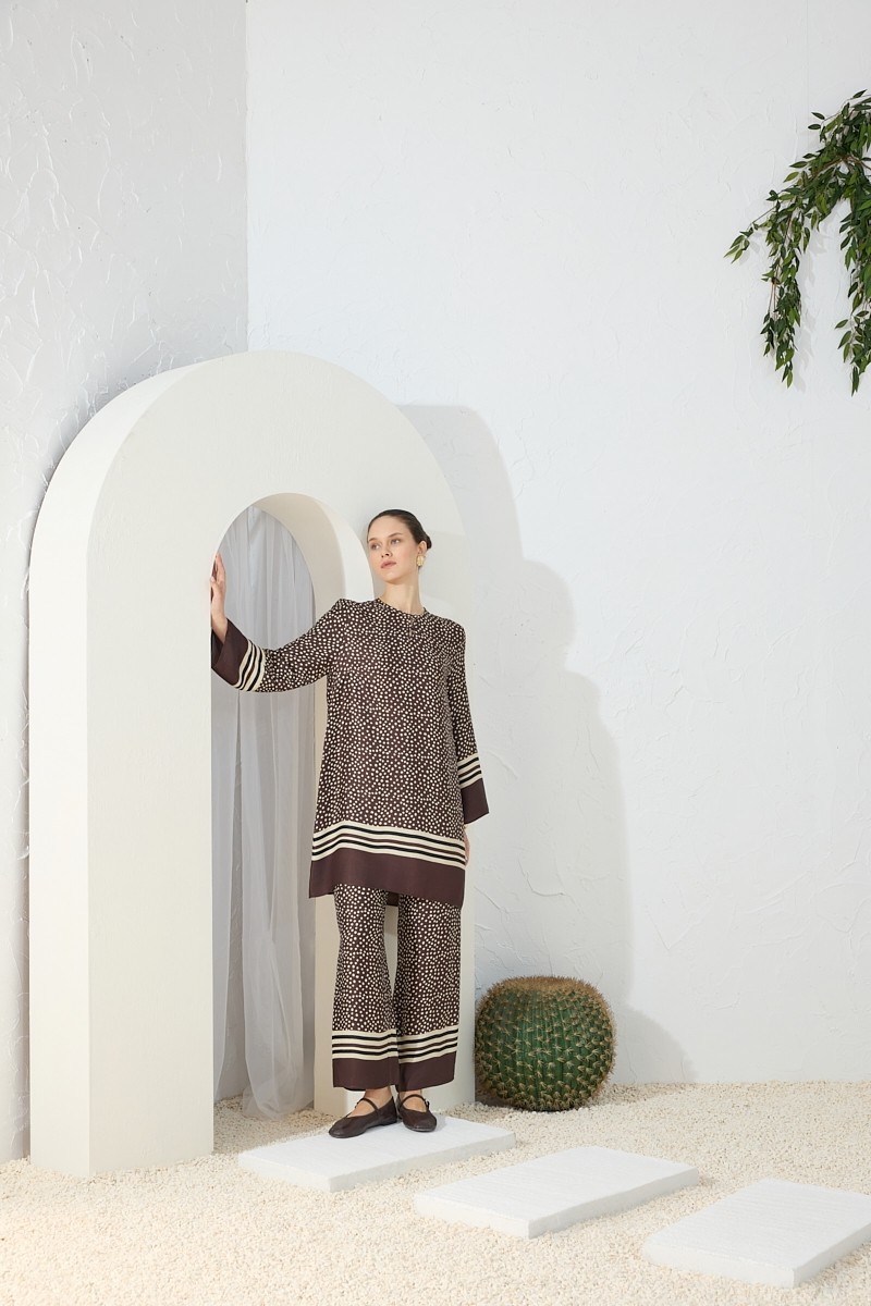 Aker Bordo Desenli Tunik