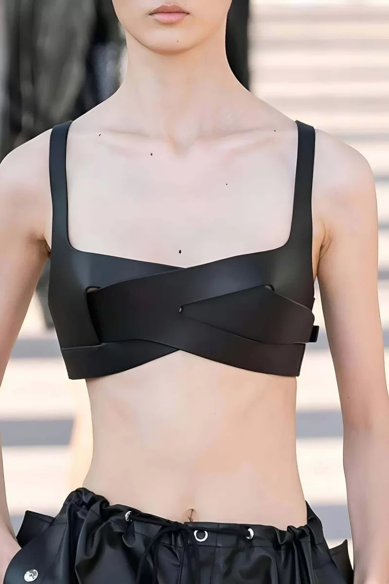 bebekokusu Deri Bra, Deri Sütyen Gögüs Harness - BRF1145 görsel 4