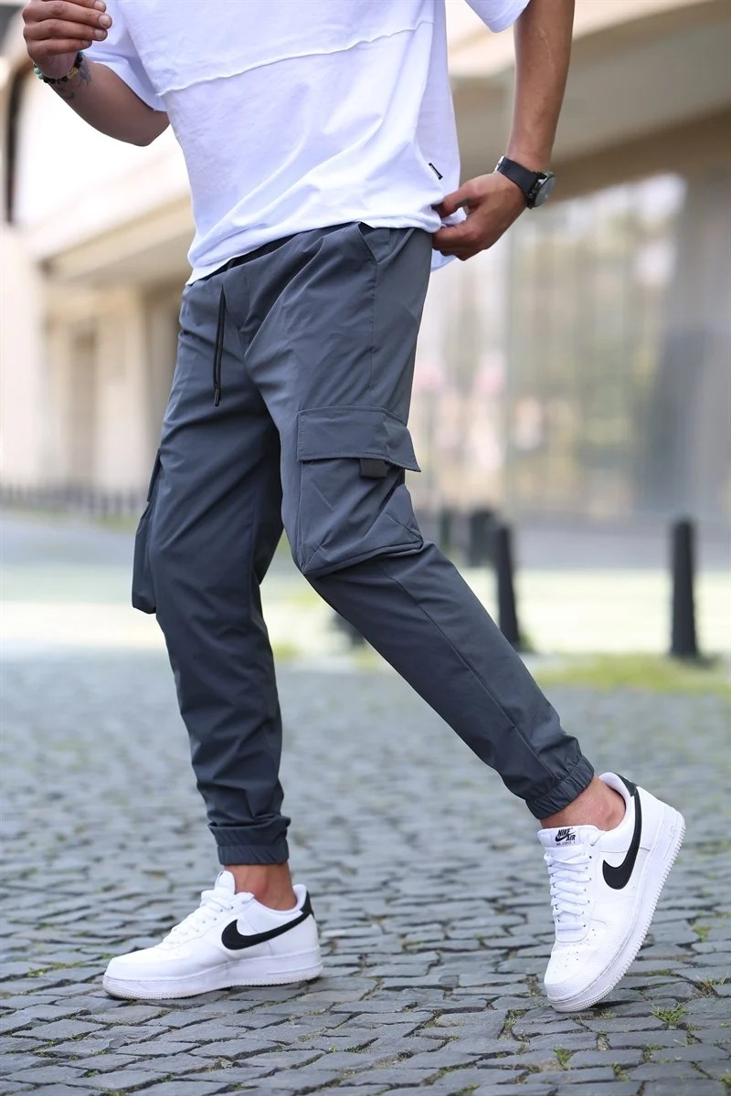 Madmext Füme Kargo Cep Erkek Jogger Pantolon 5461 görsel 5