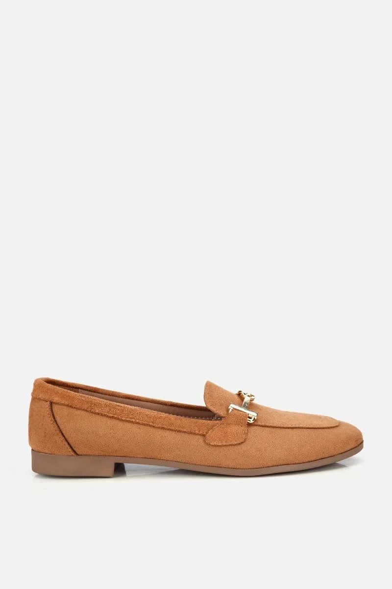 Yaya By Hotiç Kadın Taba Süet Toka Detaylı Günlük Loafer