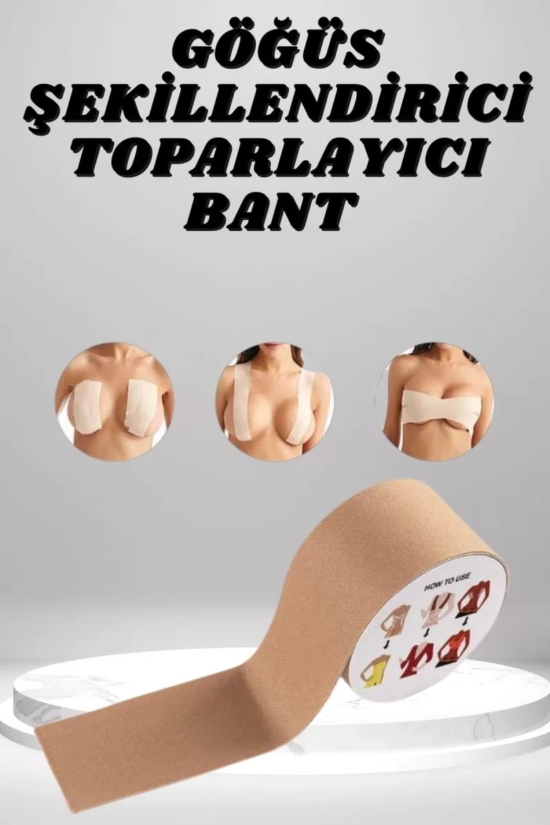 Nemere Ithalat Toparlayıcı ve Şekillendirici Göğüs Bandı Tere ve Suya Dayanıklı Hassas Ciltlere Uygun