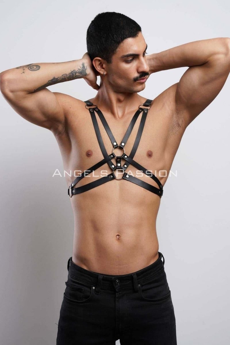 mery Erkek Göğüs Harness, Erkek T-Shirt Üzeri Aksesuar - BRFM104 Mery Woman görsel 4