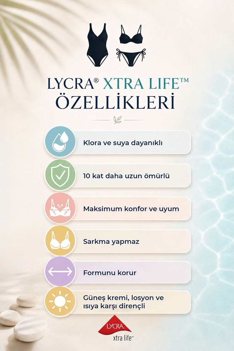 Kom Jerom Düz Renk Toparlayıcı Şortlu Mayo görsel 6