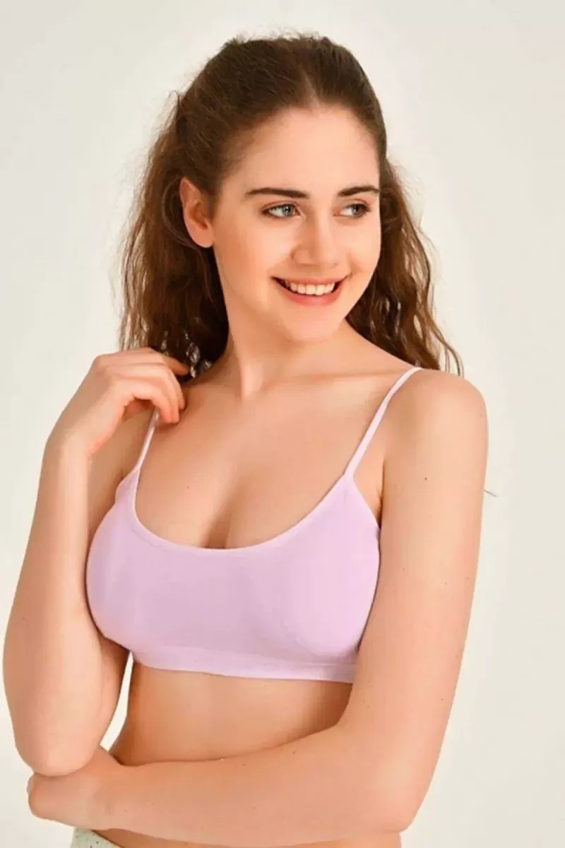 Pedli Ip Askılı Pembe Büstiyer