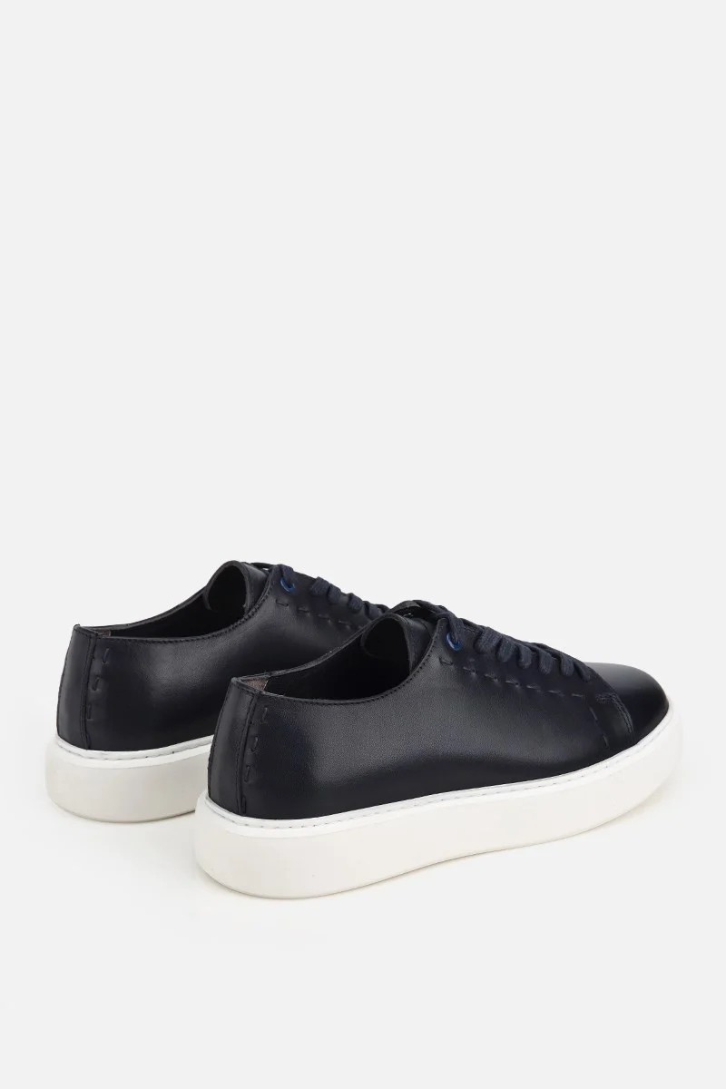 Yaya By Hotiç Erkek Lacivert Deri Bağcıklı Kalın Tabanlı Günlük Sneaker görsel 3