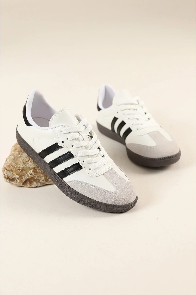 İmershoes Kadın Babet Hava Alabilen Hafif Taban Esnek Gri Tekstil Ayakkabı Düz Taban görsel 6