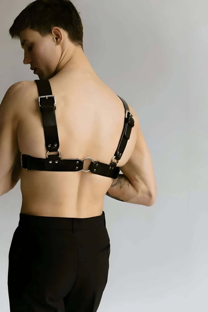 Ava Style Erkek Techno Party Aksesuar, Deri Göğüs Harness - BRFM116 Ava görsel 6