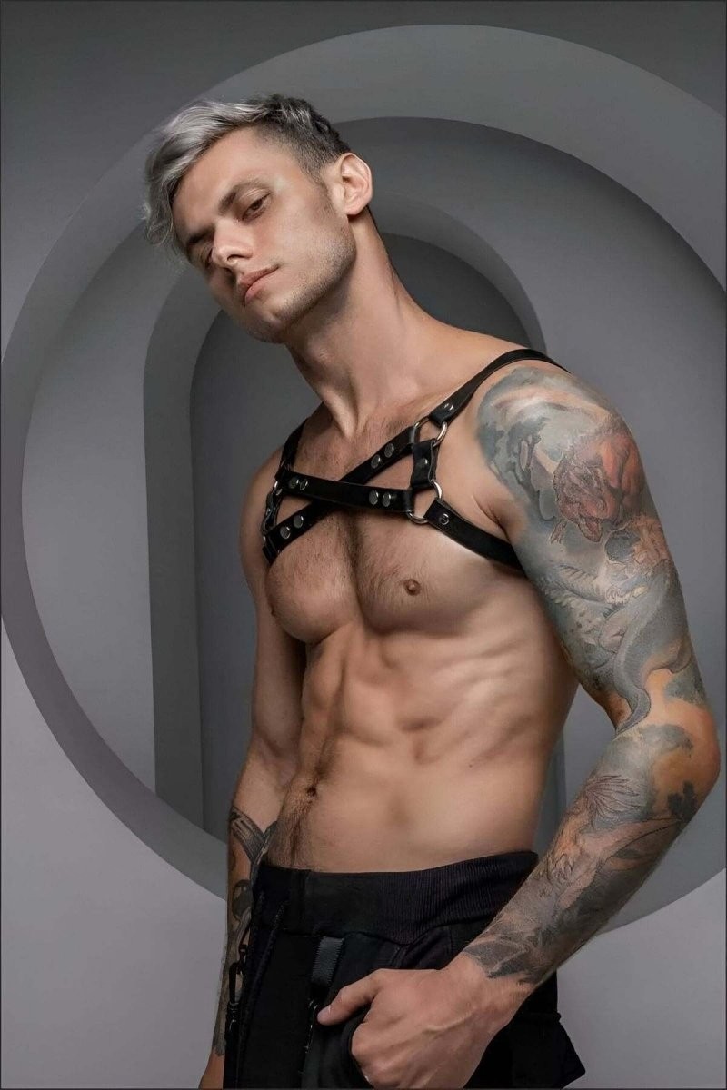 Aesco Erkek Göğüs Harness, Erkek Party Wear, Erkek Dance Wear - APFBRF213 görsel 2