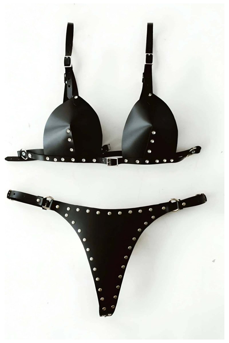 Aesco Seksi Deri Göğüs ve Külot Harness - BRF849 görsel 6