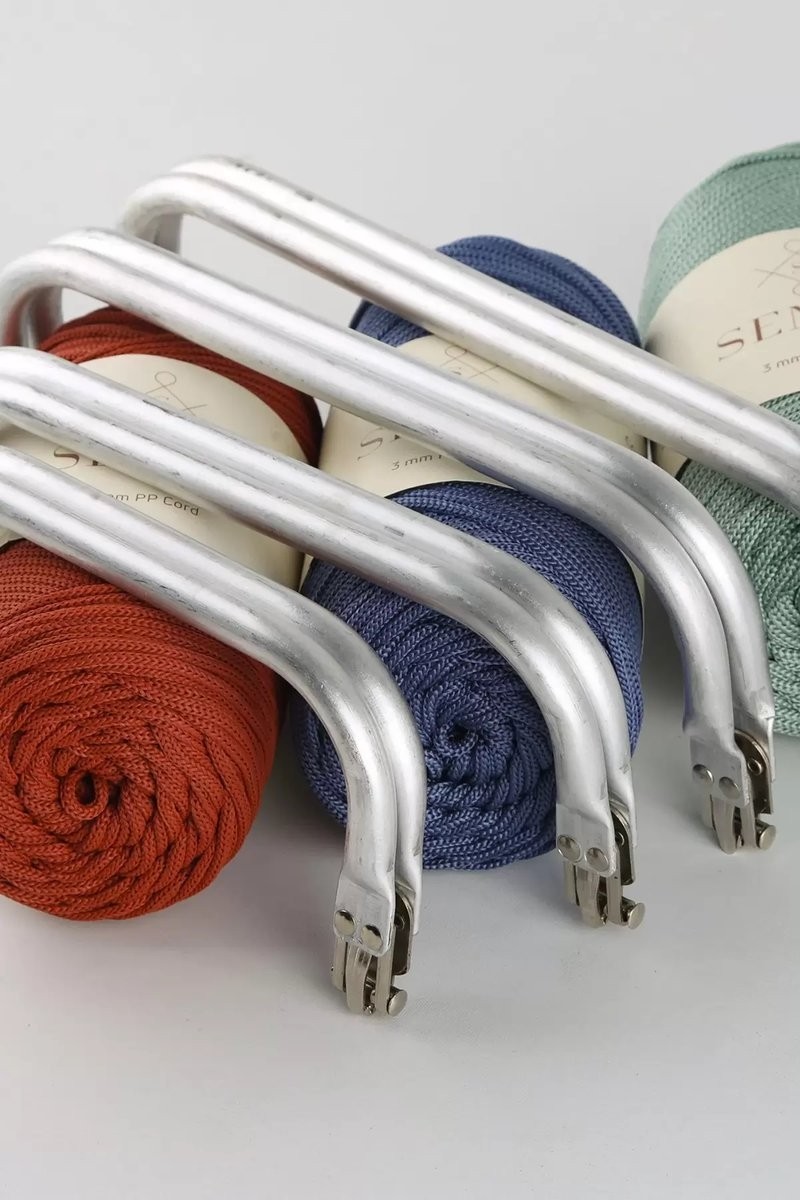 Sungur's Store Gizli Metal Çanta Bursu, 3 Adet - 14 cm - Metal Çanta Aparatı Çanta Aksesuarı görsel 2