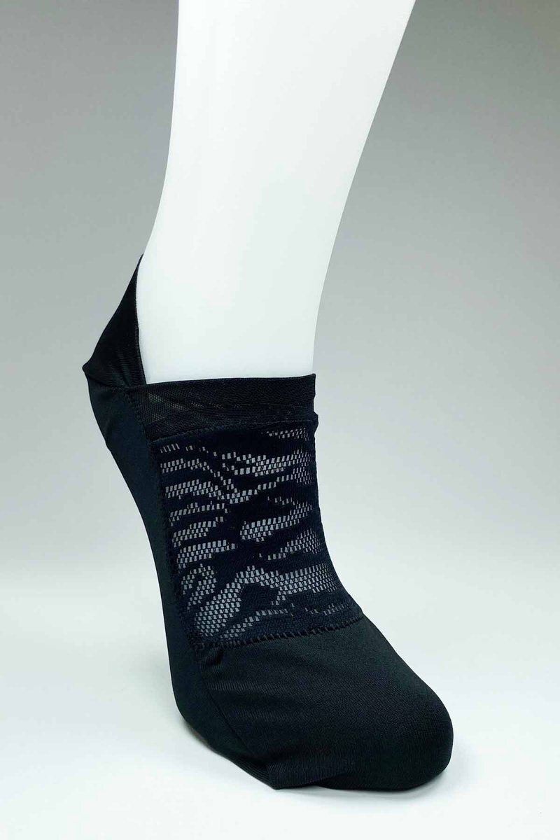 Kuzgun Ticaret 3 Adet Önü Transparan Kadın Fantezi Desenli Babet Çorap görsel 2