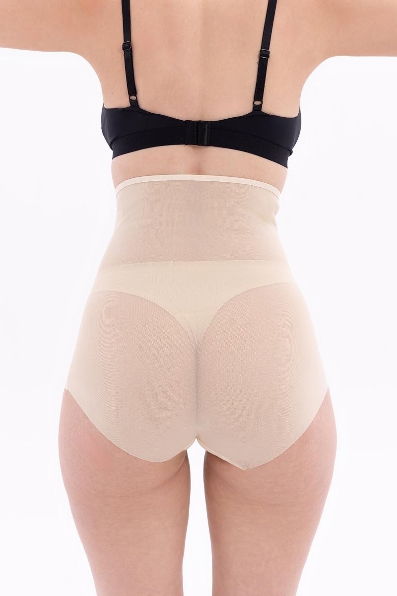 Hace Bazaar Ten 2706 Lazer Tül Toparlayıcı Slip Hayalet Korse -Hcb görsel 2