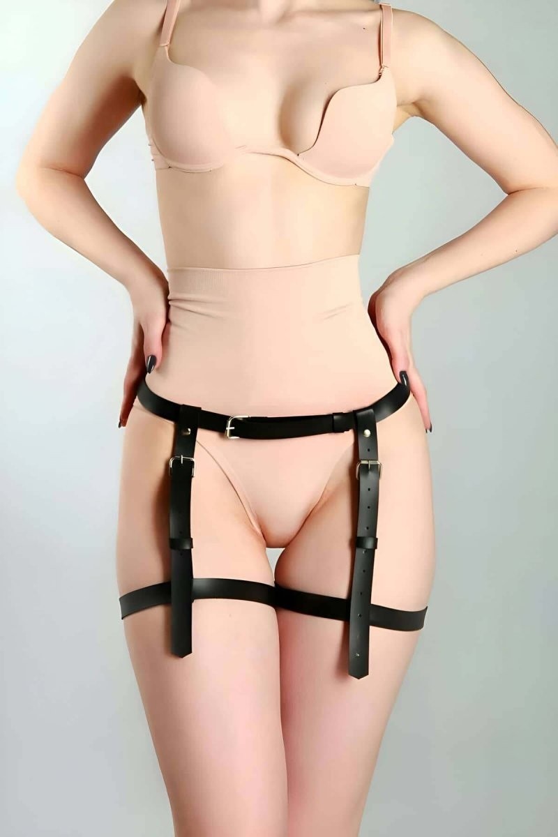 Angels Passion Basic Jartiyer Deri Harness - BRF1209 Under Moda görsel 5