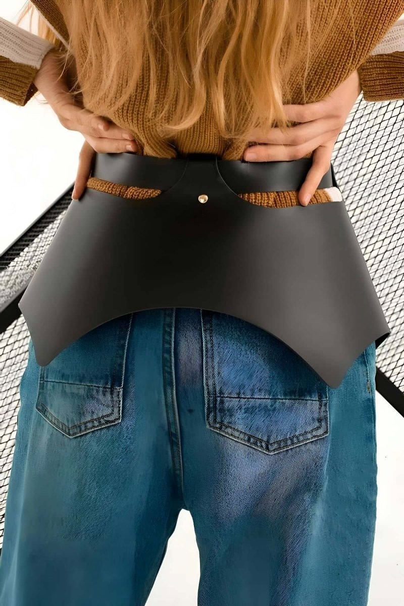 Angels Passion Günlük Kullanıma Seksi Deri Etek Harness - BRF1119 Under Moda