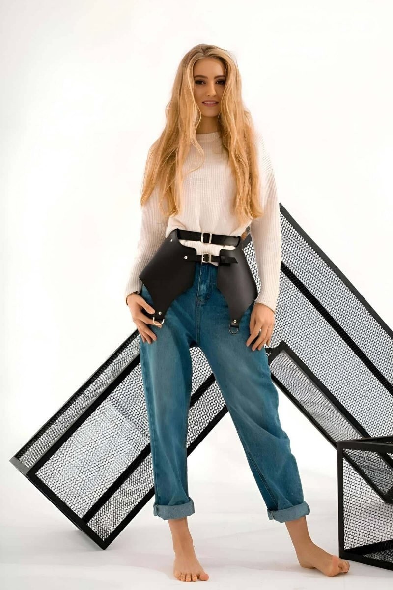 Angels Passion Günlük Kullanıma Seksi Deri Etek Harness - BRF1119 Under Moda görsel 4