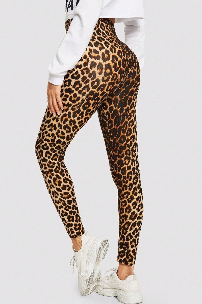 Beruflic Kadın Leopar Desenli Yüksek Bel Dar Kesim Esnek Tayt Under Moda görsel 2