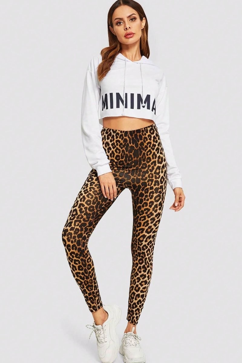 Beruflic Kadın Leopar Desenli Yüksek Bel Dar Kesim Esnek Tayt Under Moda görsel 4